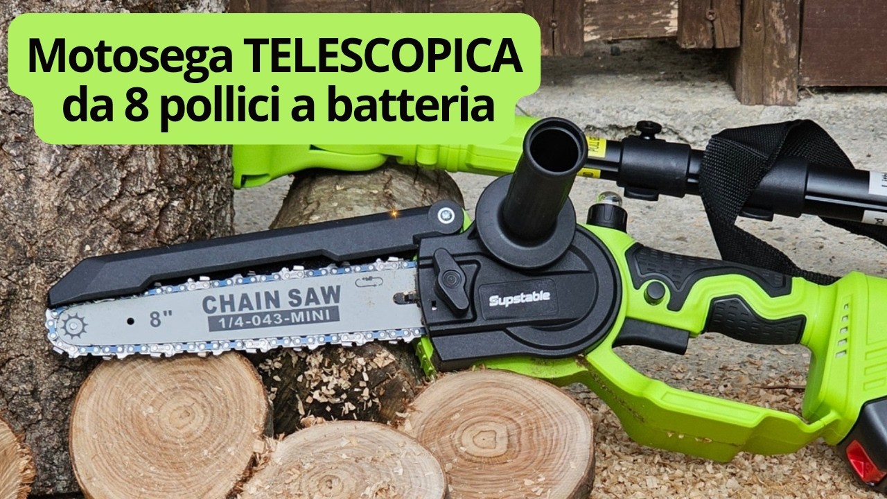 Motosega a Batteria Telescopica da 8 pollici Supstable
