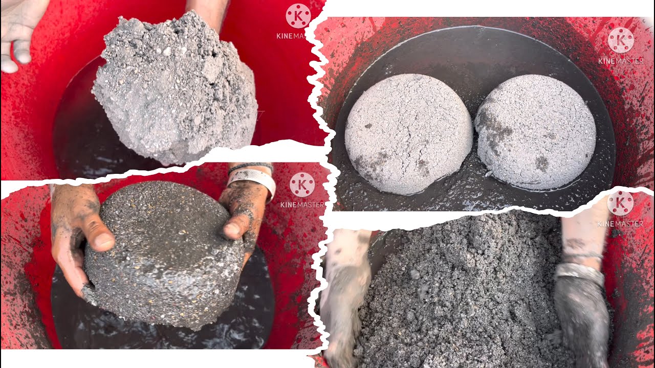 Charcoal stones texture crumbing in water 💦 #asmr 
