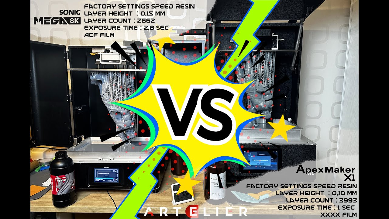 APEXMAKER X1 VS Phrozen MEGA8K - FACTORY FAST PROFILE