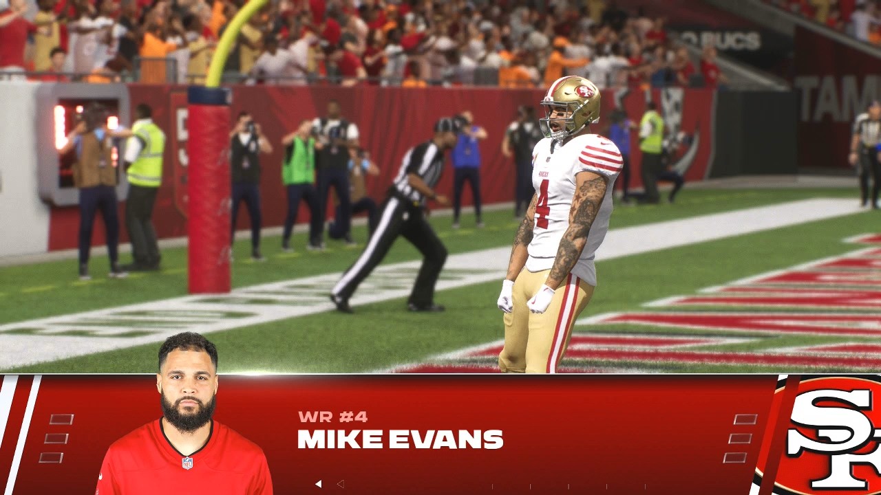 Madden NFL 26 - San Francisco 49ers (Mike Evans) Vs Tampa Bay Buccaneers PS5 (Madden 27 Rosters)