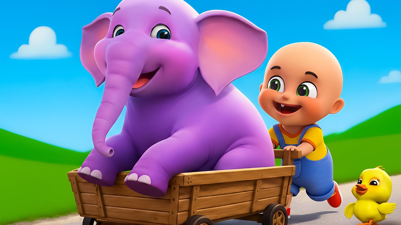 Baby Elephant Cart Song | Baa Baa White Sheep | Baby Cartoon & Kids Songs | Baby Bobo