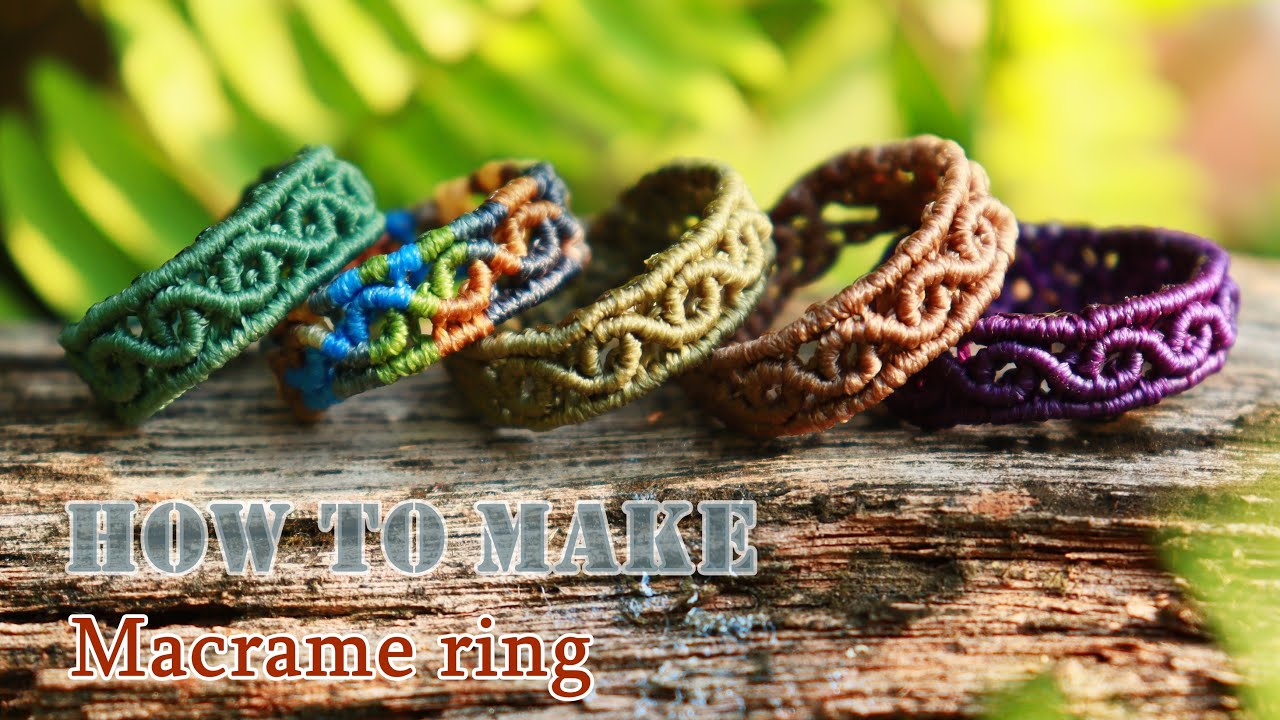How to make macrame ring-diy-tutorial macrame ring-macrame tutorial-สอนถักแหวนมาคราเม่ เชือกเทียน