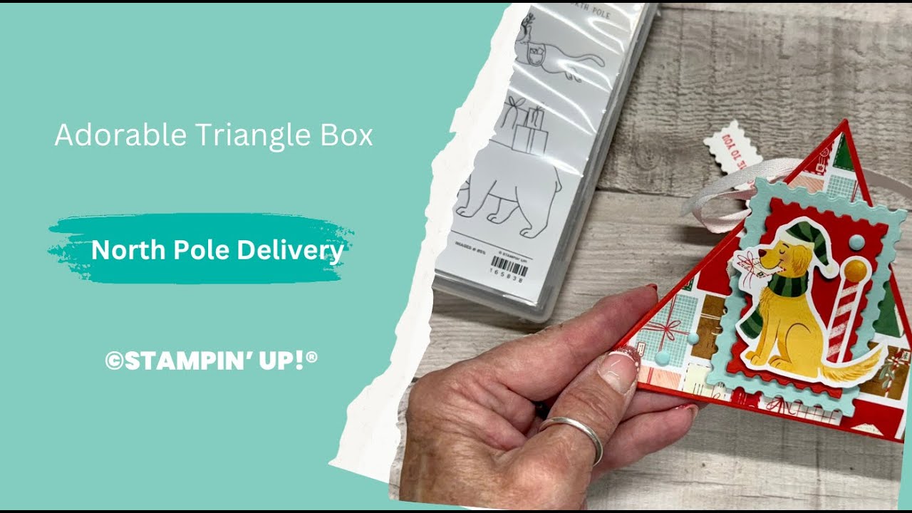 Adorable Triangle Treat box using Jolly Delivery by Stampin' Up!®