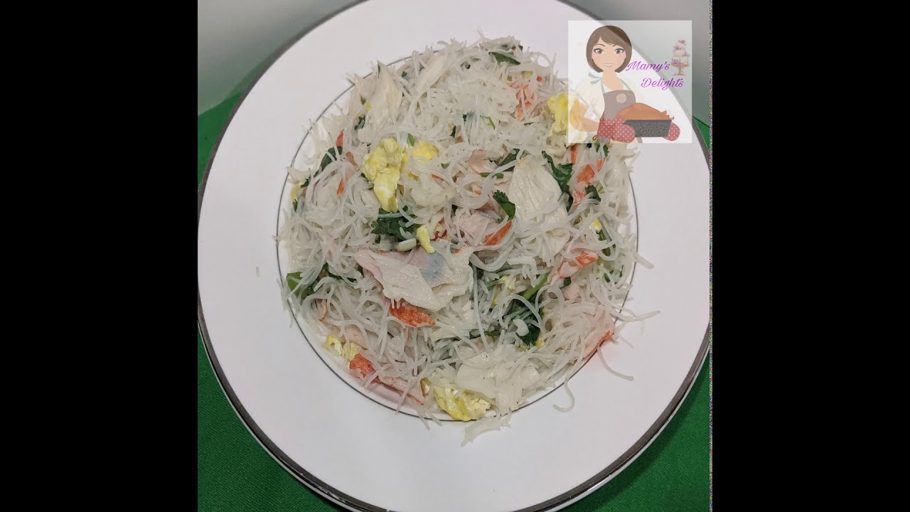 Fideo De Arroz Con Surimi/ Rice Noodles with Imitation Crab/Mamy's Delights