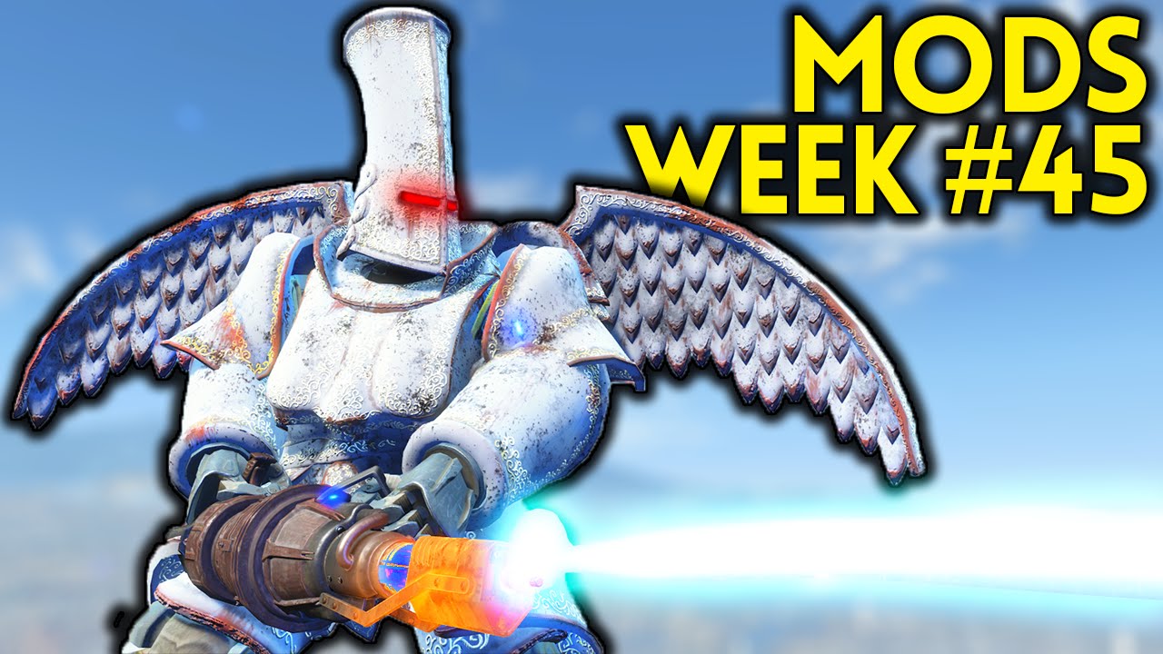 Fallout 4 TOP 5 MODS (PC & XBOX) Week #45 - TESLA GUN, KNIGHT ARMOR, VAULT 1080