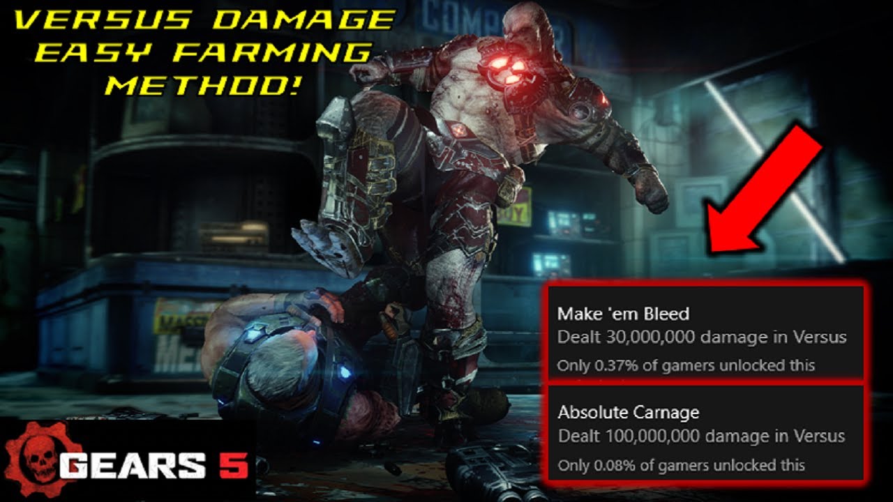 Easy Damage Farming Method for Versus Achievements - Gears 5