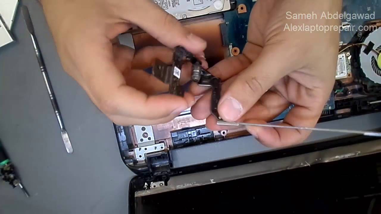 تغير مفصلات اللاب توب المكسورة - repair laptop hinge broken