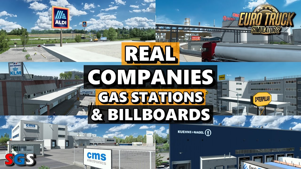 |ETS2 1.46| Real companies, gas stations & billboards v1.0