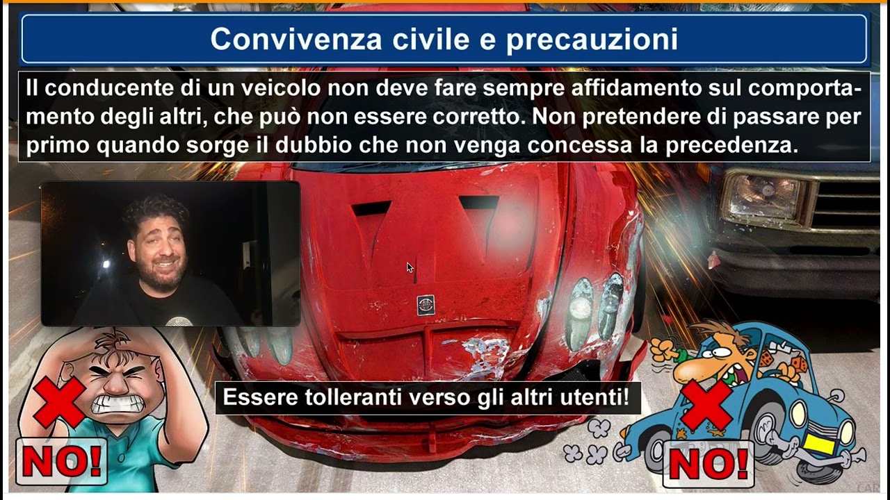 Comportamento del conducente verso gli altri utenti della strada (Patente B)