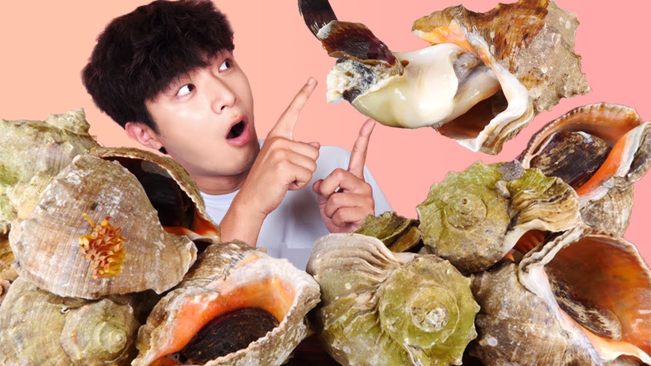 RUS SUB)Гигантство Изготовлено из соры 5 кG Еда Mukbang🐚Giant Conch Korean Seafood ASMR 후니 Hoony Eat