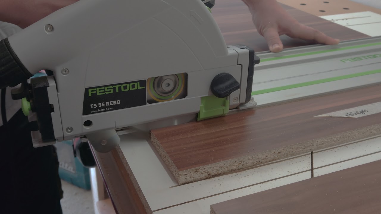 Festool TS 55 REBQ lamin&aacute;lt forg&aacute;cslap v&aacute;g&aacute;s / laminated board cutting