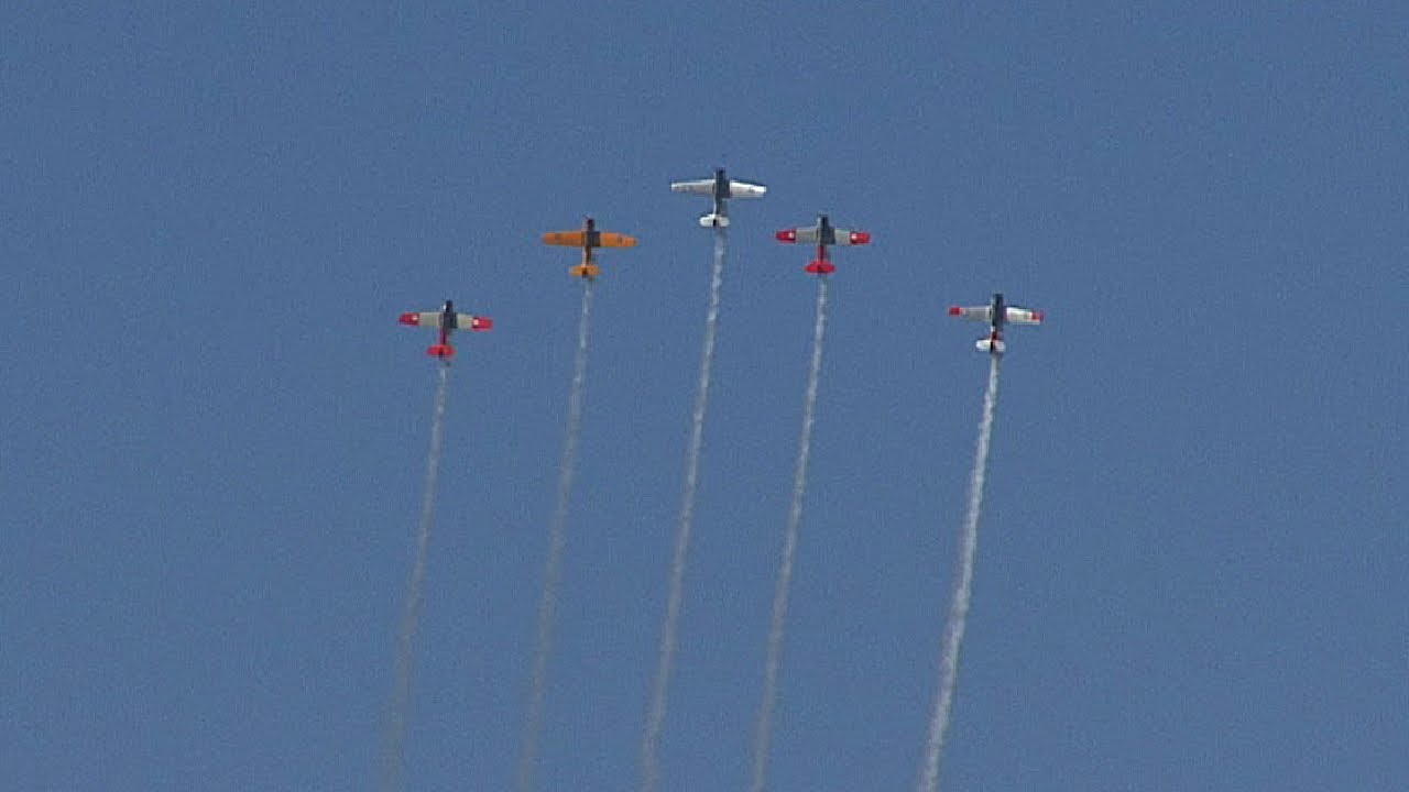 Roaring Forties Harvard (T-6) Formation Aerobatics