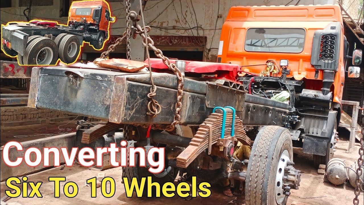 Hino Six wheeler Truck Convert To 10wheeler | Cargo Truck Upgrading | Truck chassis Rebuild