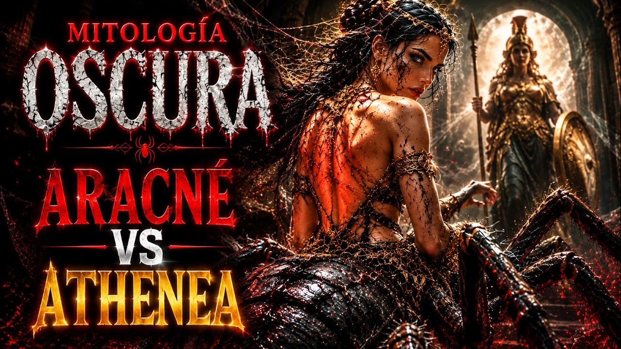Aracne vs Atenea. El origen de la primera araña. Mitología griega