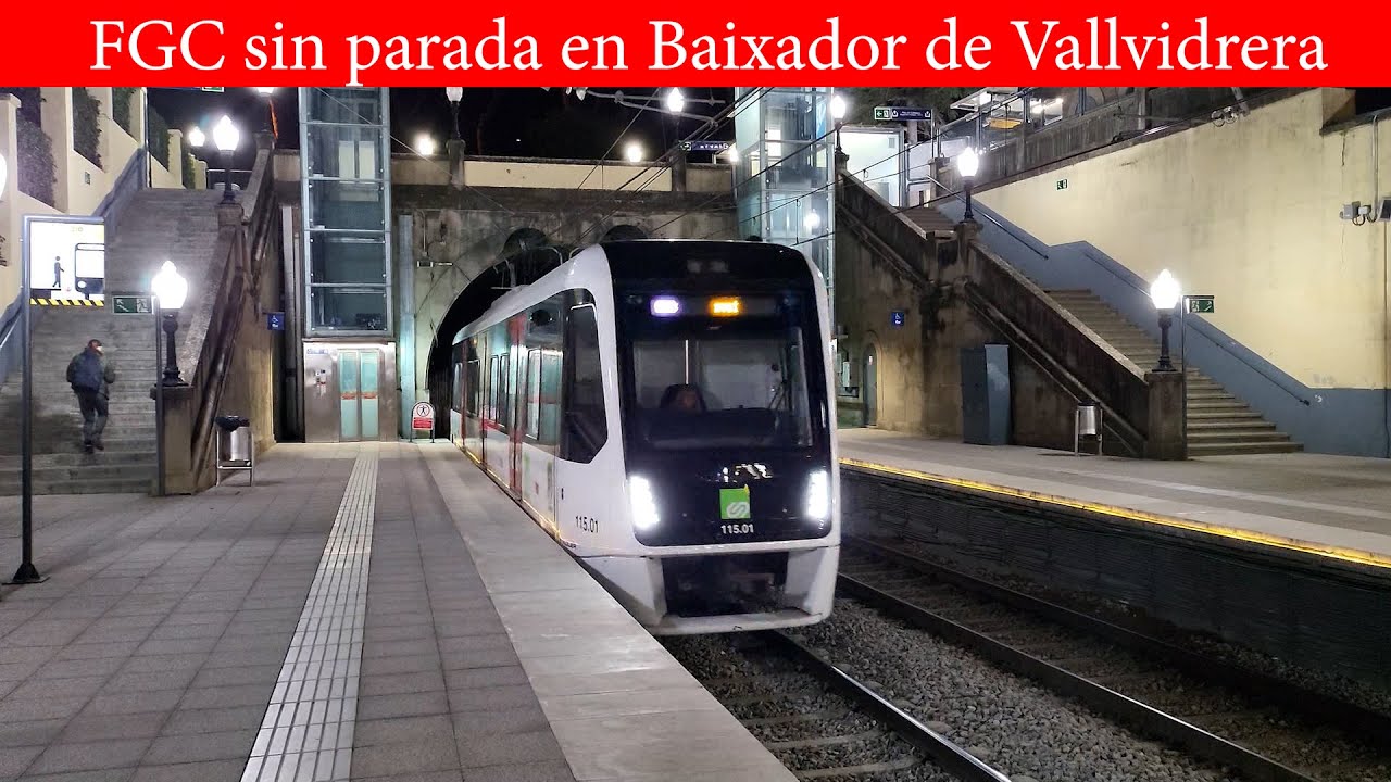 Trenes de FGC sin parada en Baixador de Vallvidrera