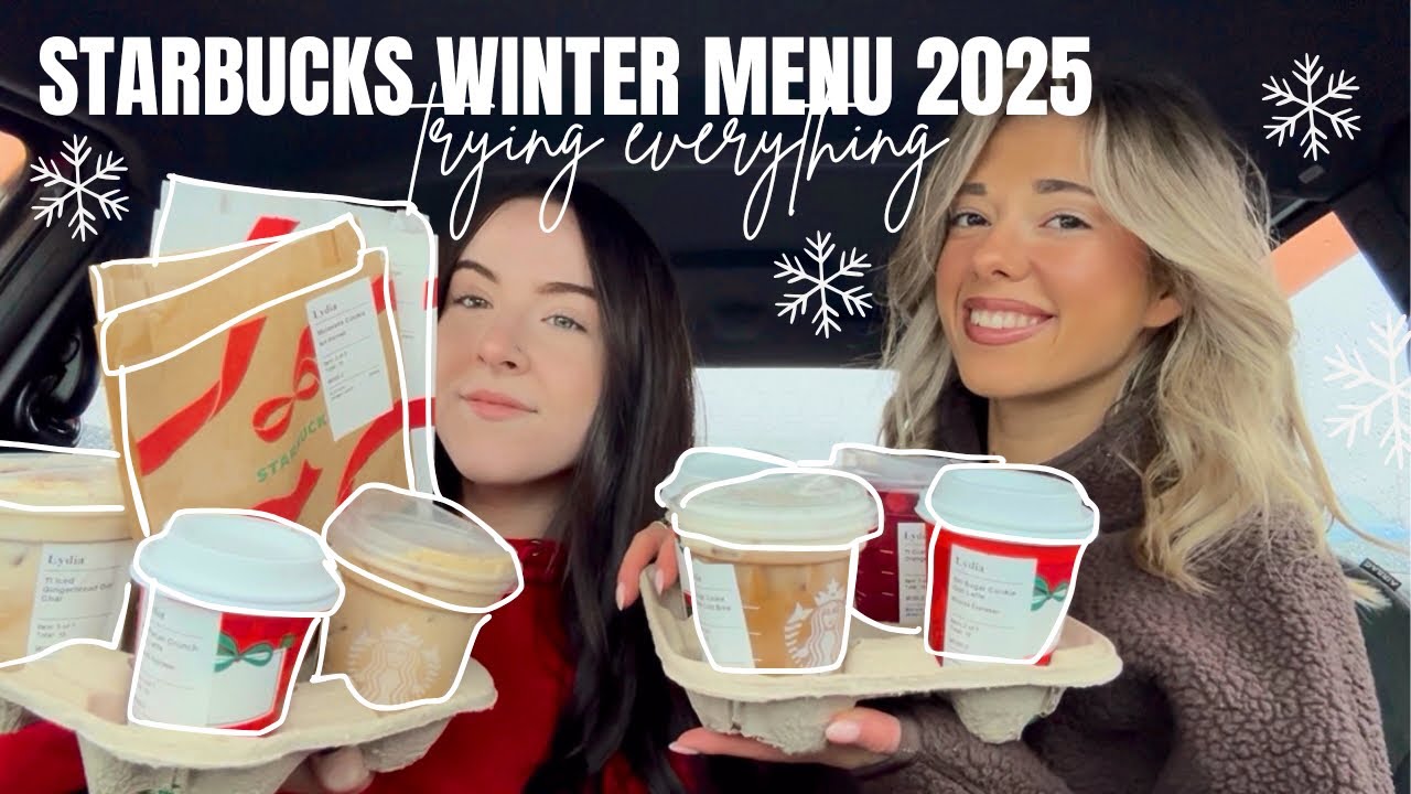 ПРОБУЕМ ВСЕ НОВЫЕ ЗИМНИЕ НАПИТКИ ИЗ МЕНЮ STARBUCKS 2025 ГОДА *дегустация* 🎁 новый холодный кофе с...