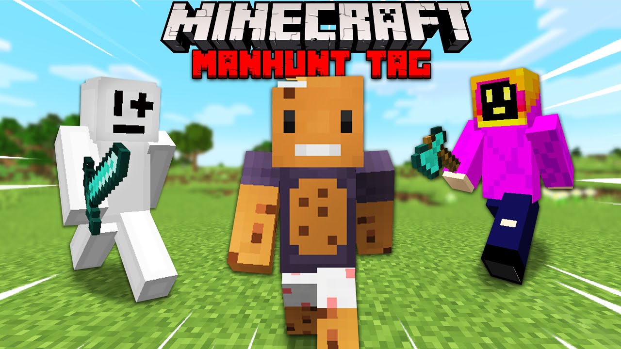 Minecraft Manhunt Extreme Tag против 2 Охотников!