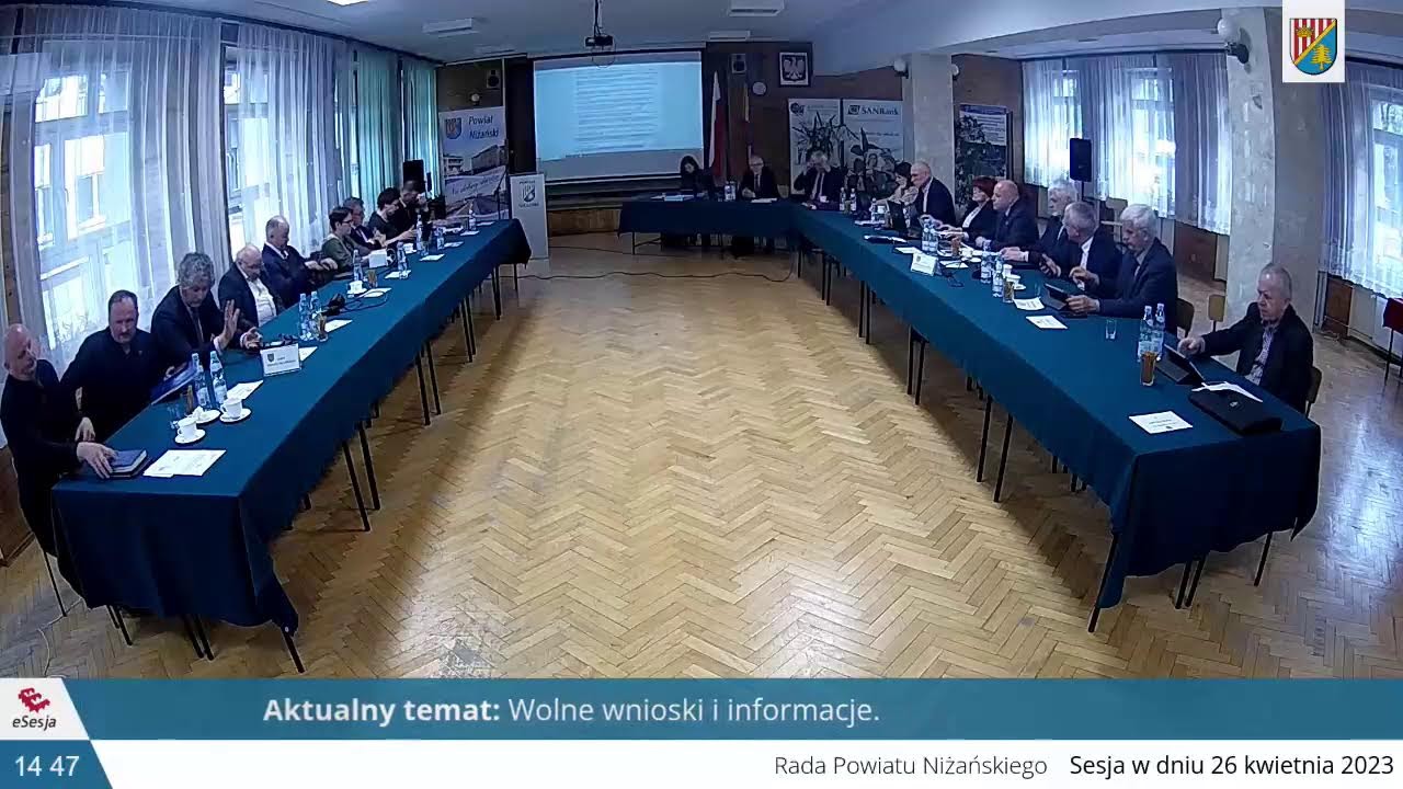 LVII Sesja Rady Powiatu Niżańskiego w dniu 26 kwietnia 2023 r.