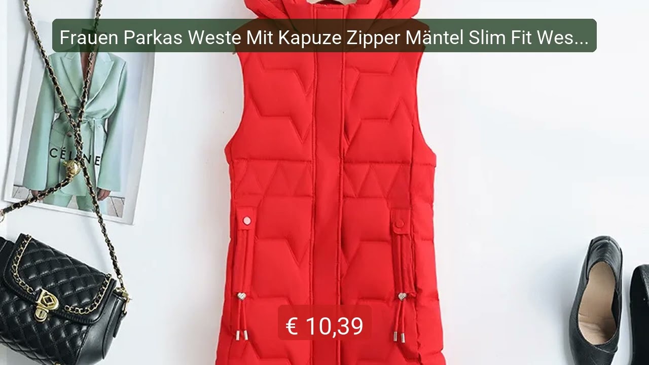 Frauen Parkas Weste Mit Kapuze Zipper M&auml;ntel Slim Fit Westen &Auml;... &mdash; Best Buy 2026 | Great Quality!