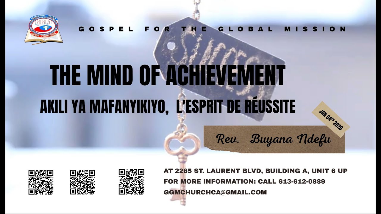 THE MIND OF ACHIEVEMENT 2 | REV BUYANA NDEFU | GGM |SUNDAY SERVICE | January 04th/ 2026