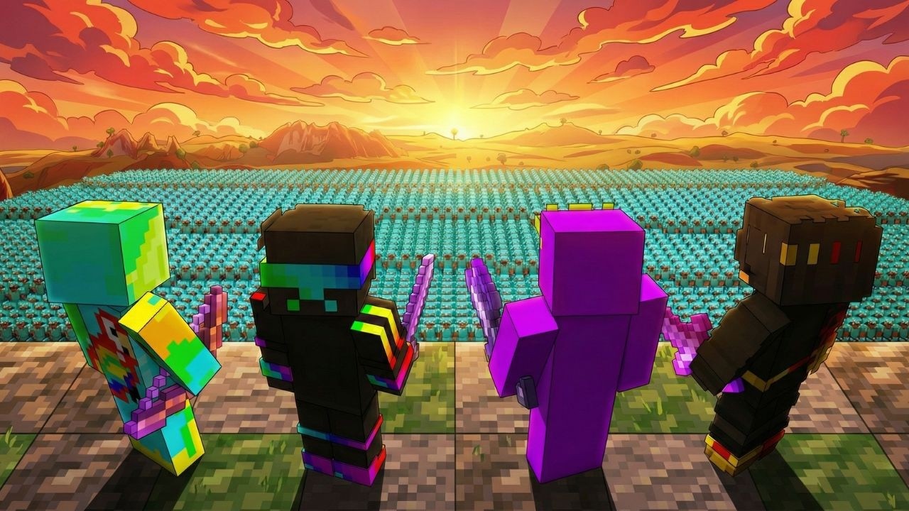 Summary: 4 Minecraft Masters Compete Against 2500 Players Like You and Me!!