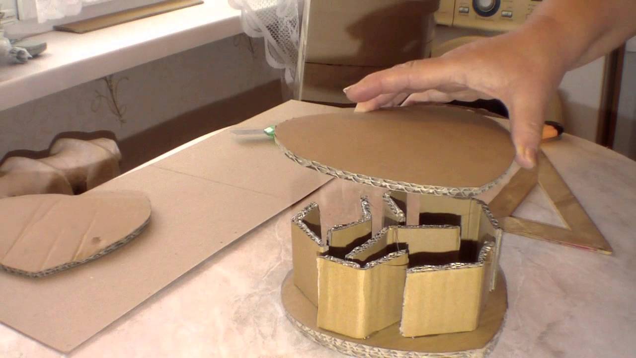 Изготовление картонной формы для плетения из газет. Часть 1.