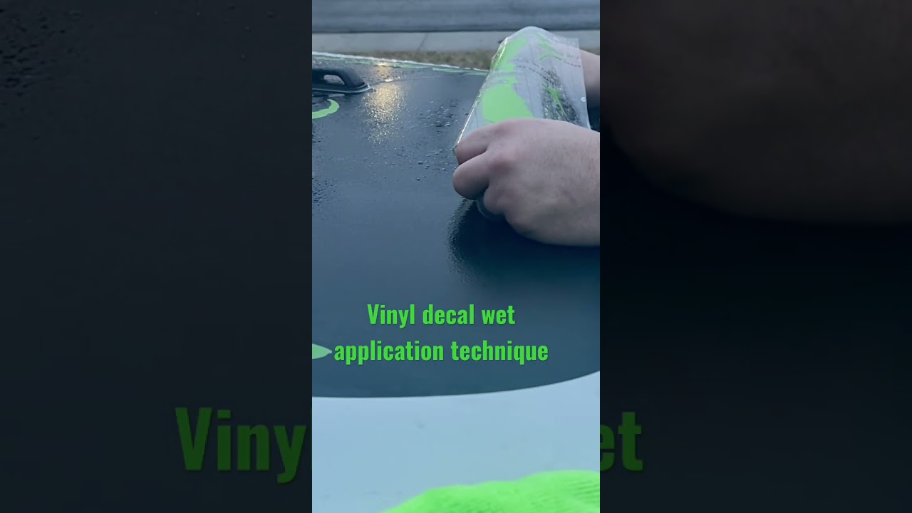 Vinyl decal wet application technique #offroad #jeep #jeepwrangler #cricut #decals #oracle651
