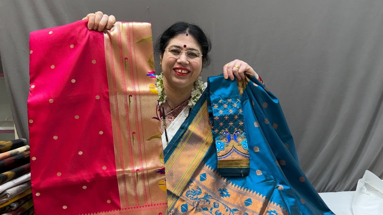 soft silk saree Live streaming of Kasturi Paithani Yeola