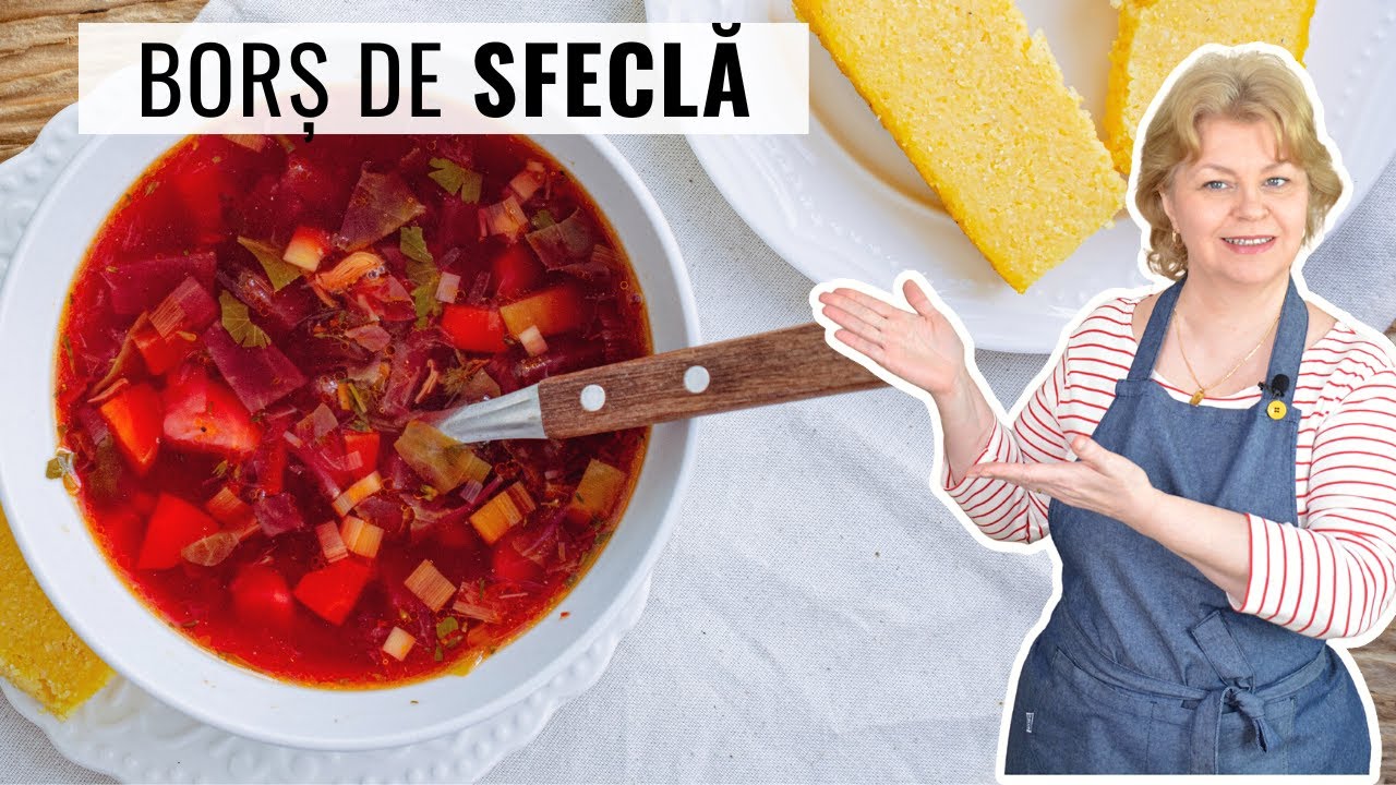 👉 BORȘ de SFECLĂ ROȘIE cu cartofi - rețeta de post. Borș ucrainian.