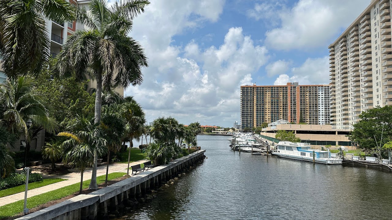 Full 4K Bay Walk in Sunny Isles Beach, Florida | Miami Walking Tour
