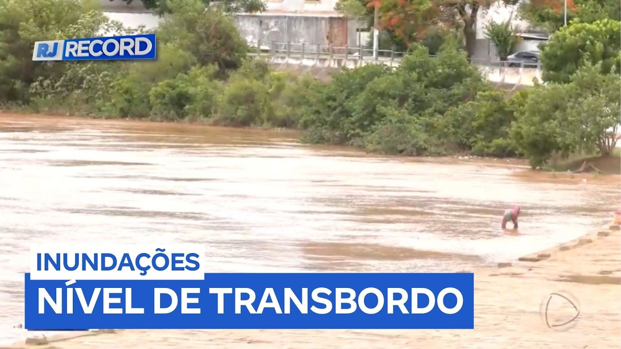 Rio Paraíba do Sul ameaça atingir nível de transbordo devido à chuva