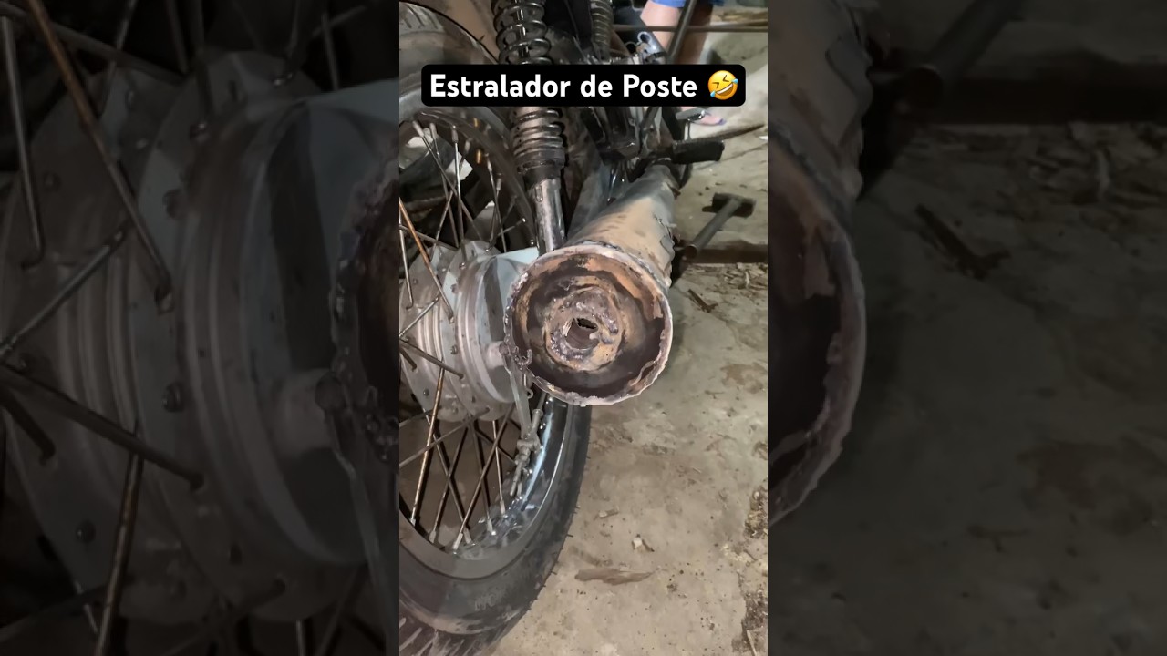 Estralador de poste 🤣🚀 #shorts #youtubeshorts #moto #motovlog #comofazer #motorcycle #howto #viral