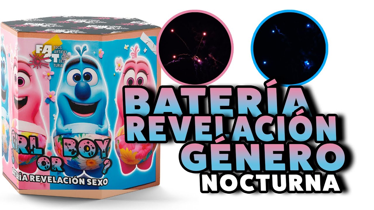 Batería color REVELACIÓN GÉNERO 🩷🎆💙