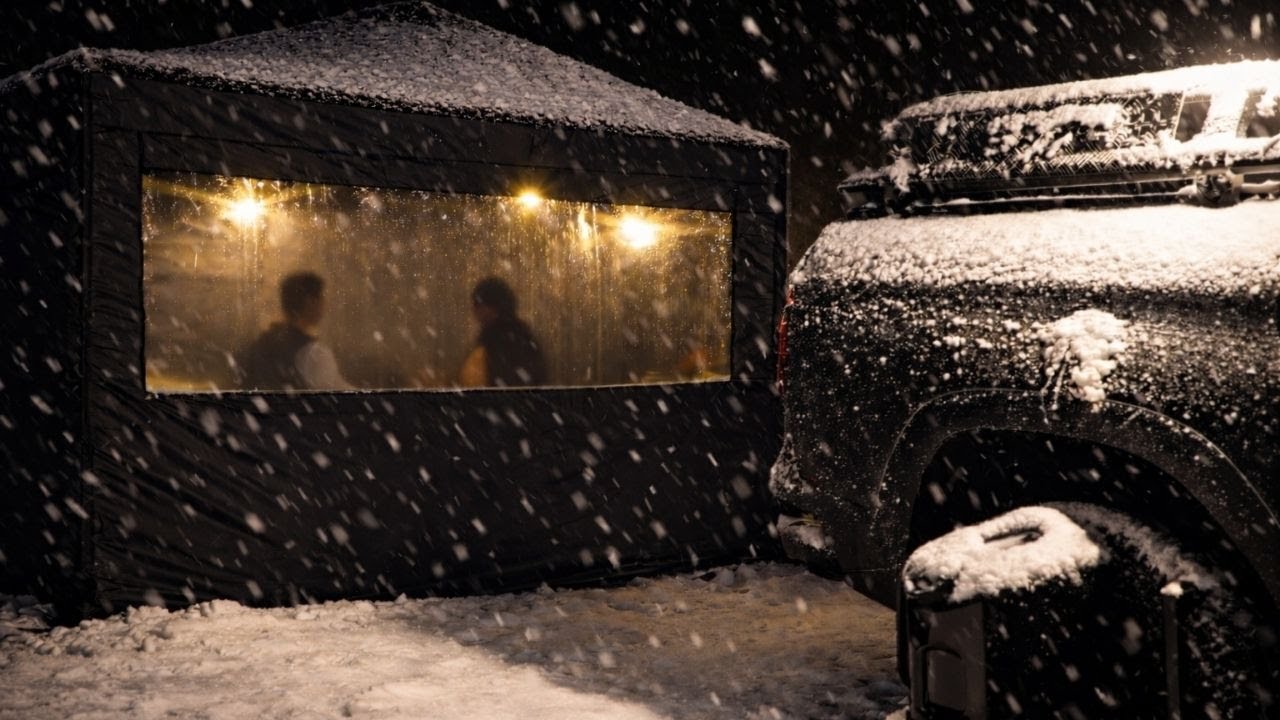 Camping in a Snowstorm at Night (-12❄️) | Quiet Winter Camping ASMR