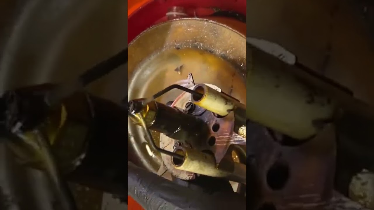 How clean can you get your nozzle assembly #hvac #oil #heat #boiler #clean #flashy