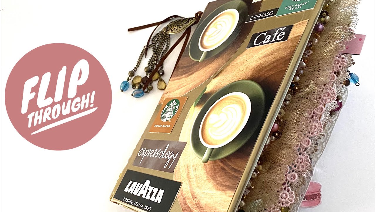 Coffee Themed Junk Journal Flip Through | junkjournaljuly