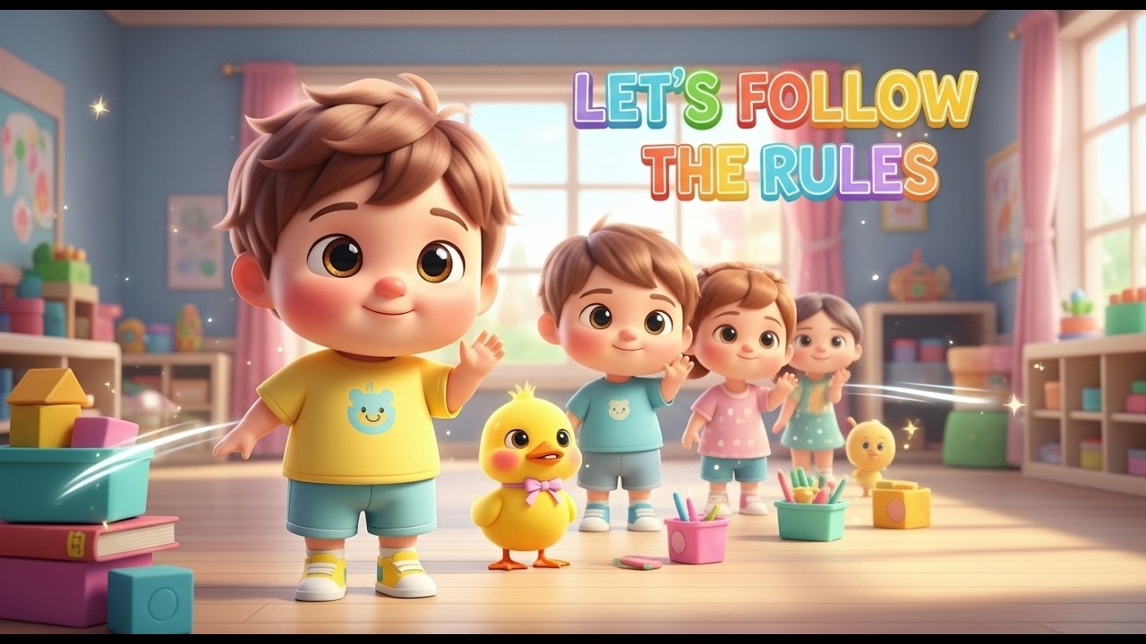 Let’s Follow the Rules – Nursery Rhyme, Toddler Social Skills, Safety Awareness, and Playful