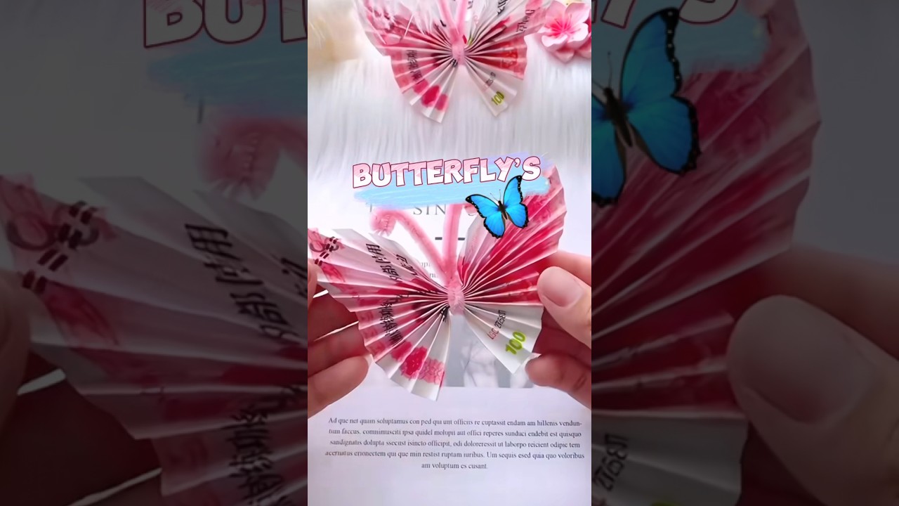 MAKE PAPER BUTTERFLIES 🦋 || #papercraft #craftforbeginners #trending #youtubeshorts #shorts