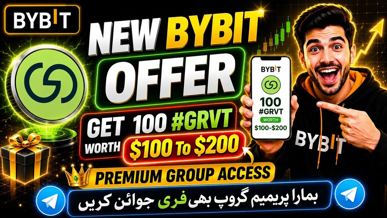 BYBIT New Big Offer | Get 100 GRVT Tokens Worth $100&ndash;$200