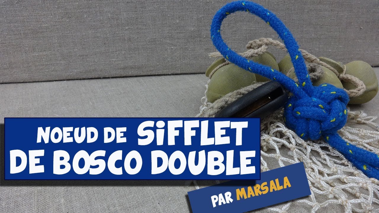 Noeud de sifflet de bosco double # Noeud à boucle