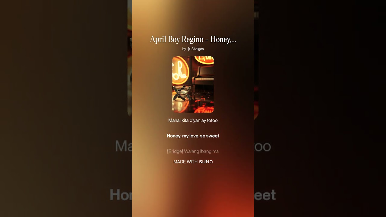 Honey, My Love, So Sweet- April Boy (Pinoy Soul)