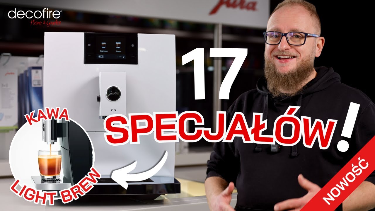 ☕️ 17 specjałów, w tym kawa light brew! Ekspres do kawy Jura C9 | DECOFIRE