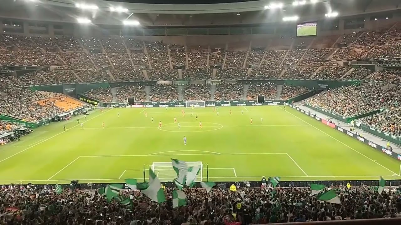 Afición bética cantando en La Cartuja 