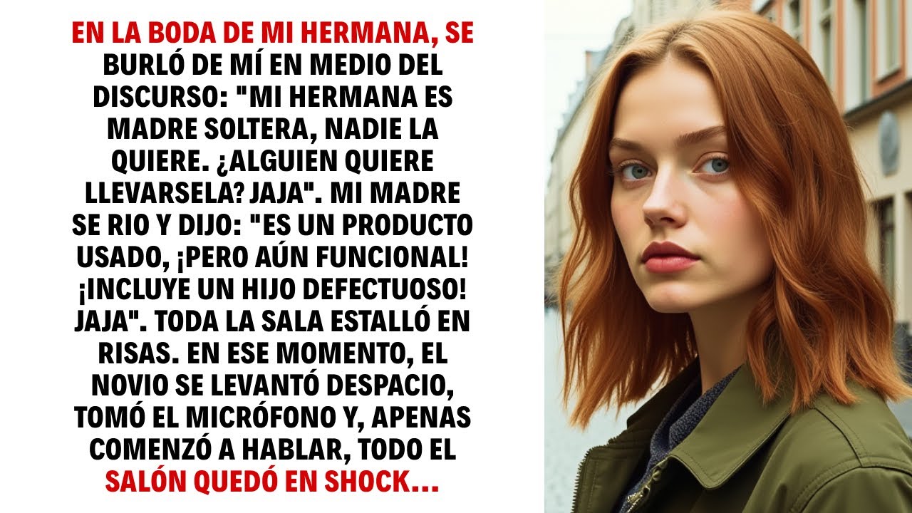 EN LA BODA DE MI HERMANA, SE BURLÓ DE MÍ EN MEDIO DEL DISCURSO: 