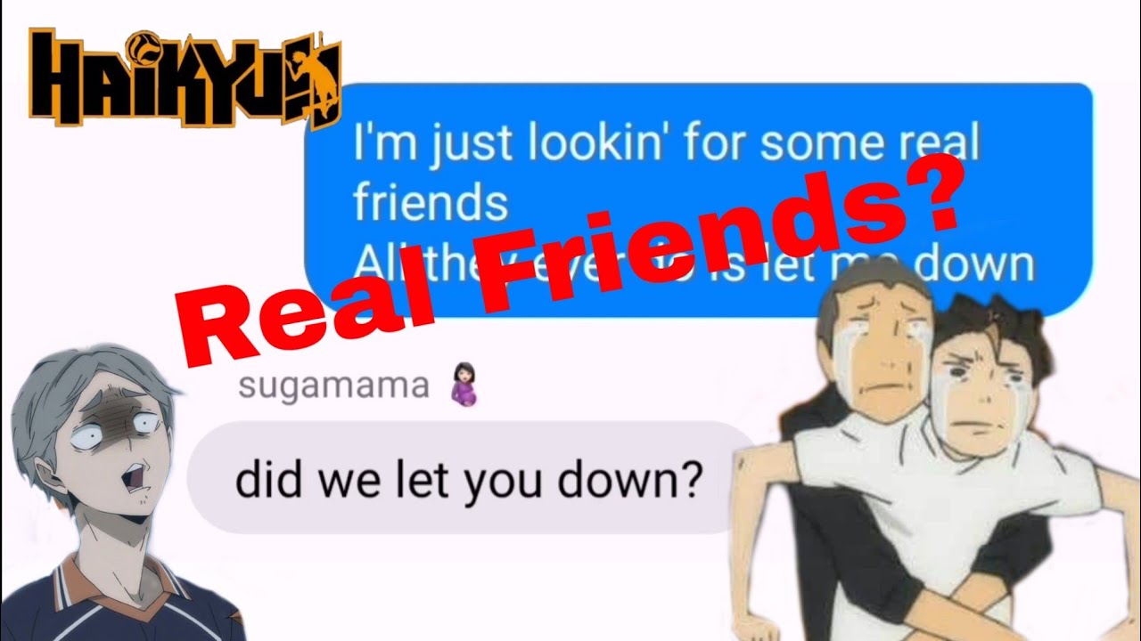 Haikyuu text messages || Y/N lyric prank the Karasuno team - Real Friends