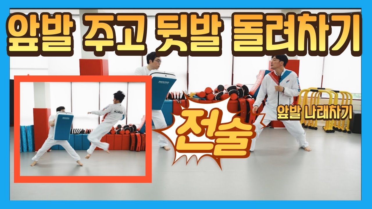 같은 폼에서 상대방이 뒤로 빠질때? 사용하세요!  [앞발 나래차기]