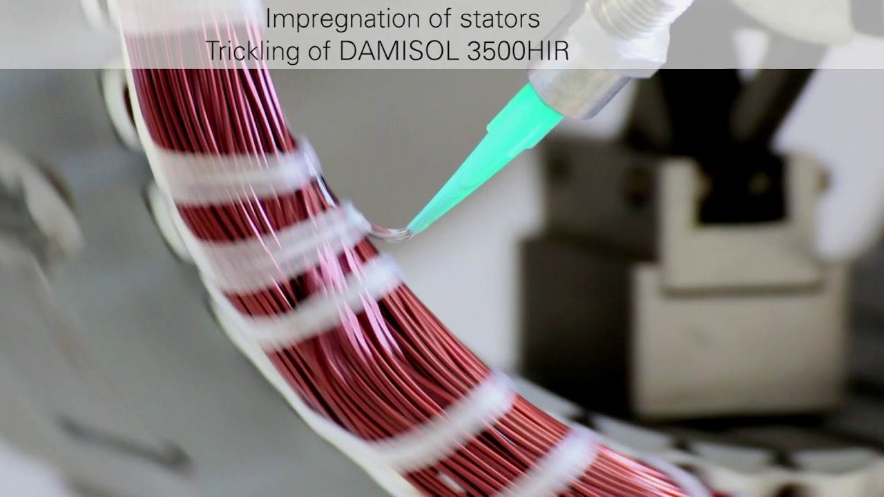 Impregnation | Trickling of stator with vonRoll Damisol3500HIR
