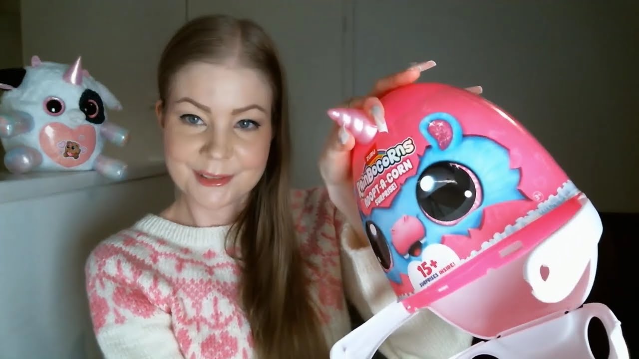 ASMR Suomi 🦄 Pehmeästi kuiskattu 🦄 Mikä lelu on kuoren sisällä? RainBoCorns Unboxing 💅 Nail tapping