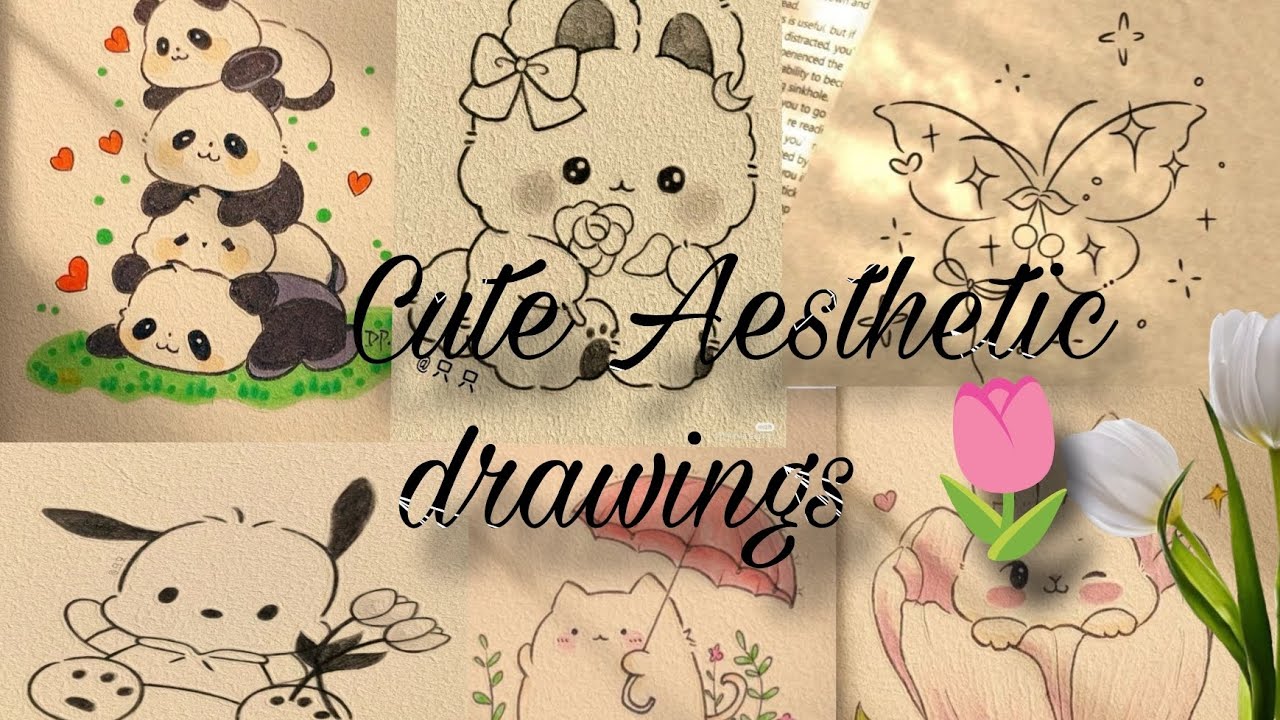 Cute Aesthetic drawings 🌷🤍 Pinterest Inspired #cutedrawing #art #aestheticart #aestheticdrawings 