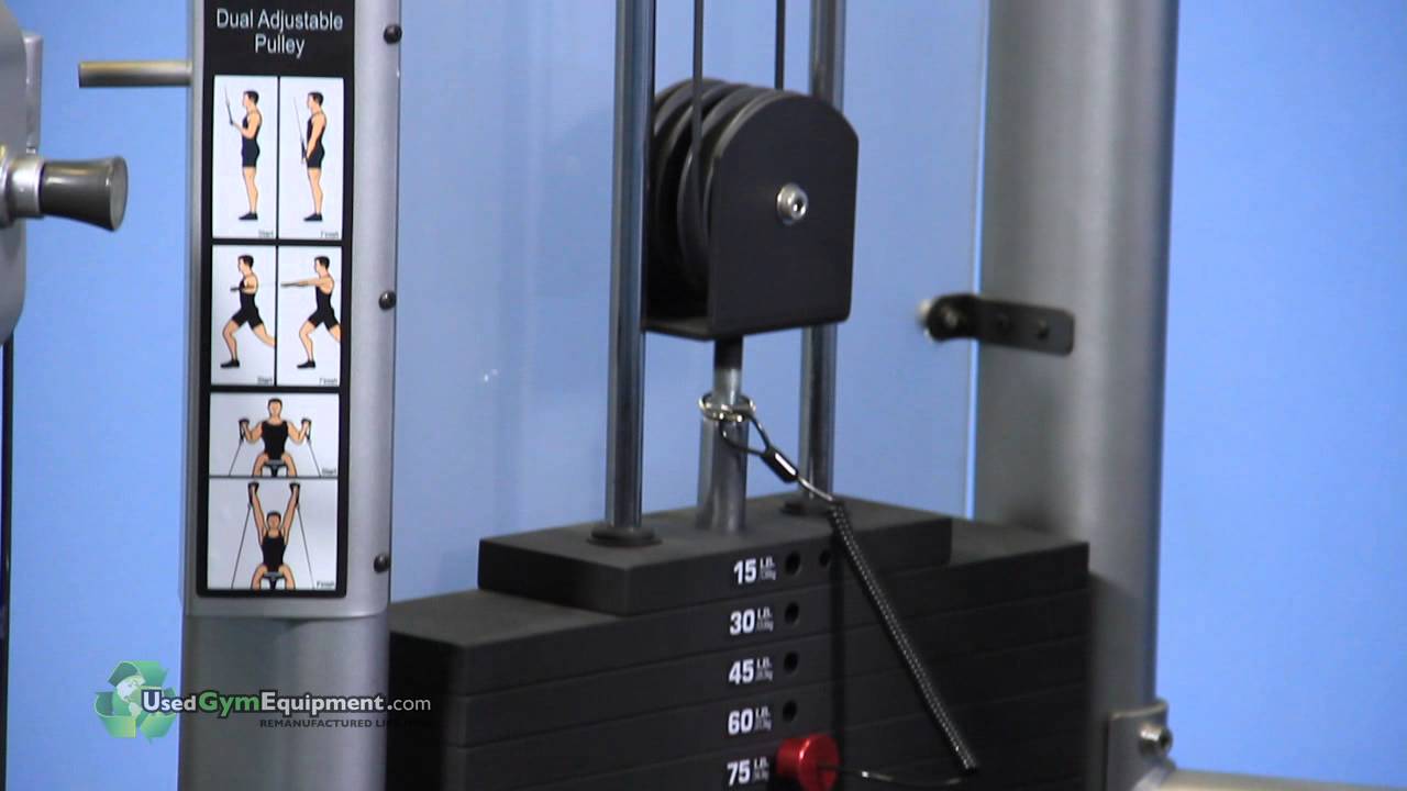 Used Gym Equipment -  Life Fitness Cable Motion Dual Adjustable Pully